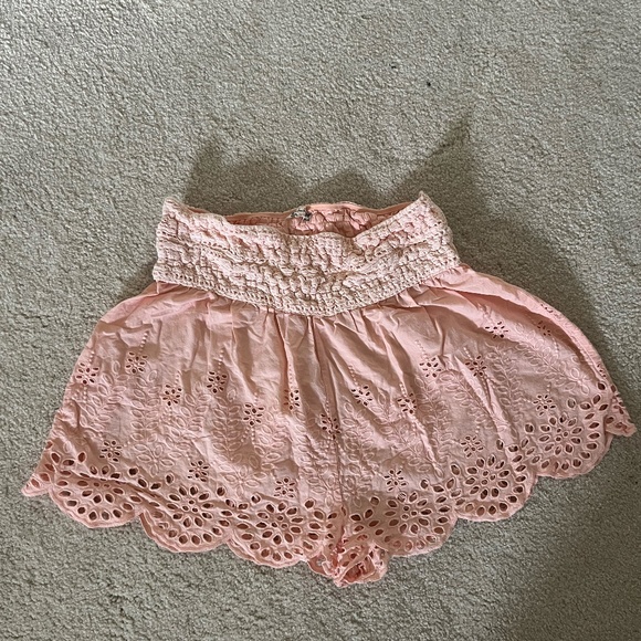 Free People Eyelet Pajama Shorts - Picture 1 of 2